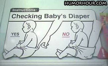 Checking baby's diaper