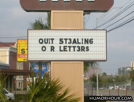 Stop Stealing Our Letters