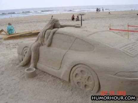 Car made of sand