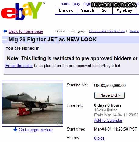 Mig 29 fighter jet for sale