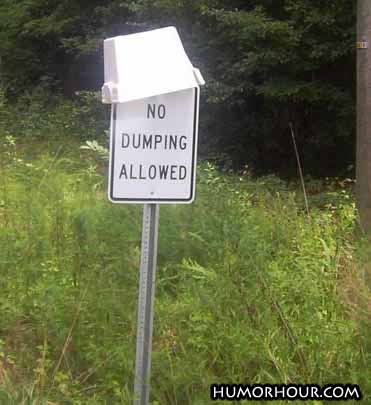 No dumping allowed