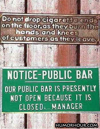 Notice - Public Bar